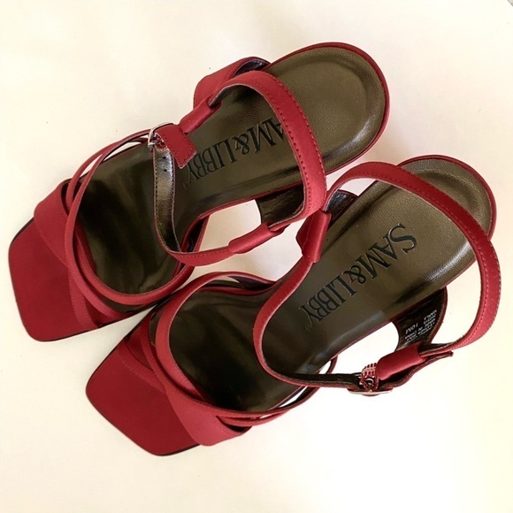 Sam & Libby “Marla” Cabernet Red Formal Heels size 10 — Y2K - Picture 3 of 14